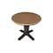 International Concepts 36 in. Solid Wood Round Top Pedestal Dining Table - 29.9 in. High, Hickory/Washed Coal K45-36RT-23B - alternate 5